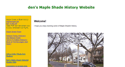 Desktop Screenshot of mapleshadehistory.com